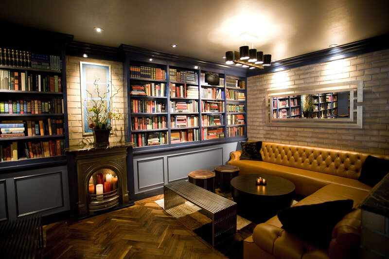cozy library lounge