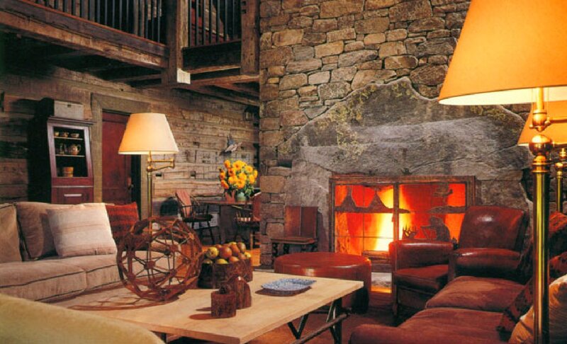 Cozy Living Room — Brown, Warm