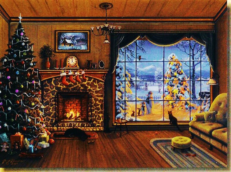 Cozy Living Room — Brown, Warm, Winter