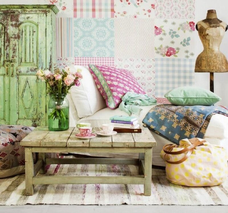 Cozy Living Room Corner — Green