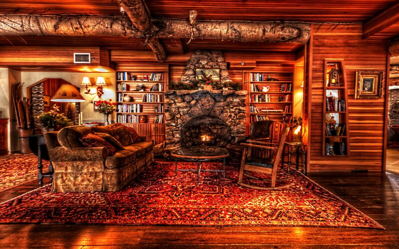 Cozy Living Room — Red, Warm, Photograph