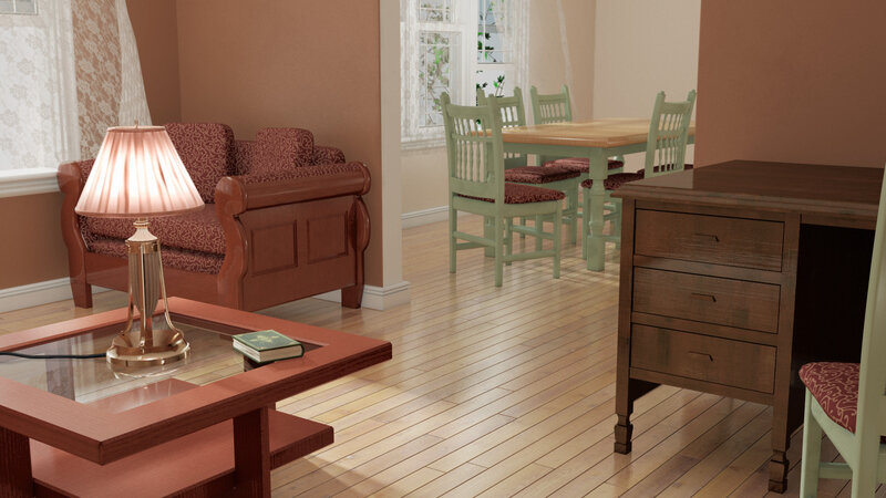 Cozy living room scene
