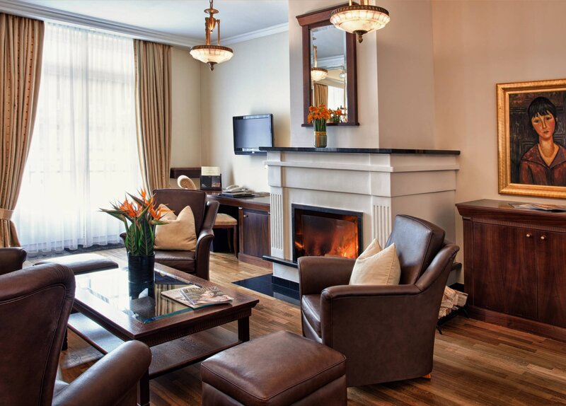 Cozy living room with fireplace
