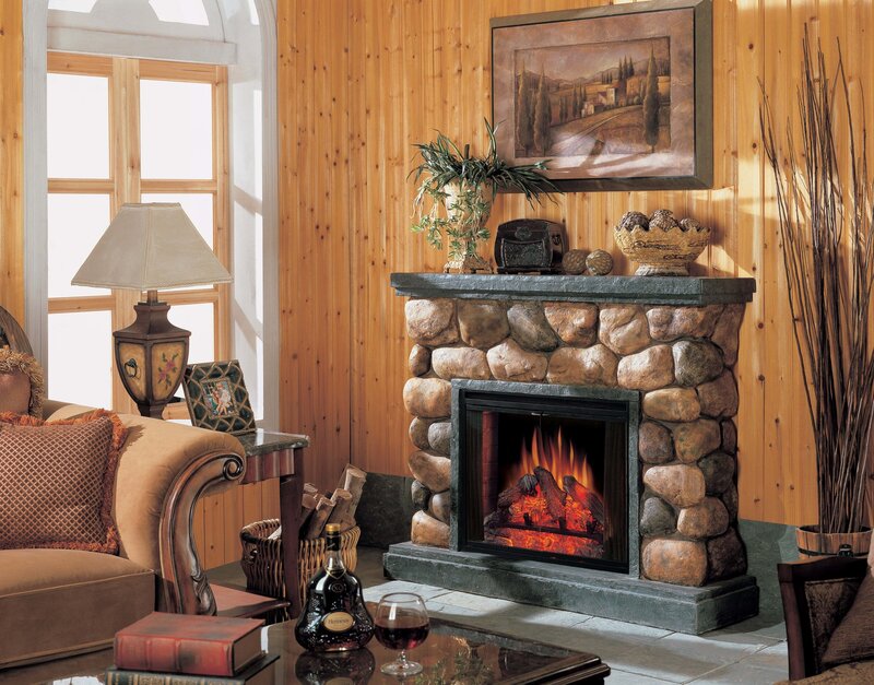 Cozy living room with fireplace