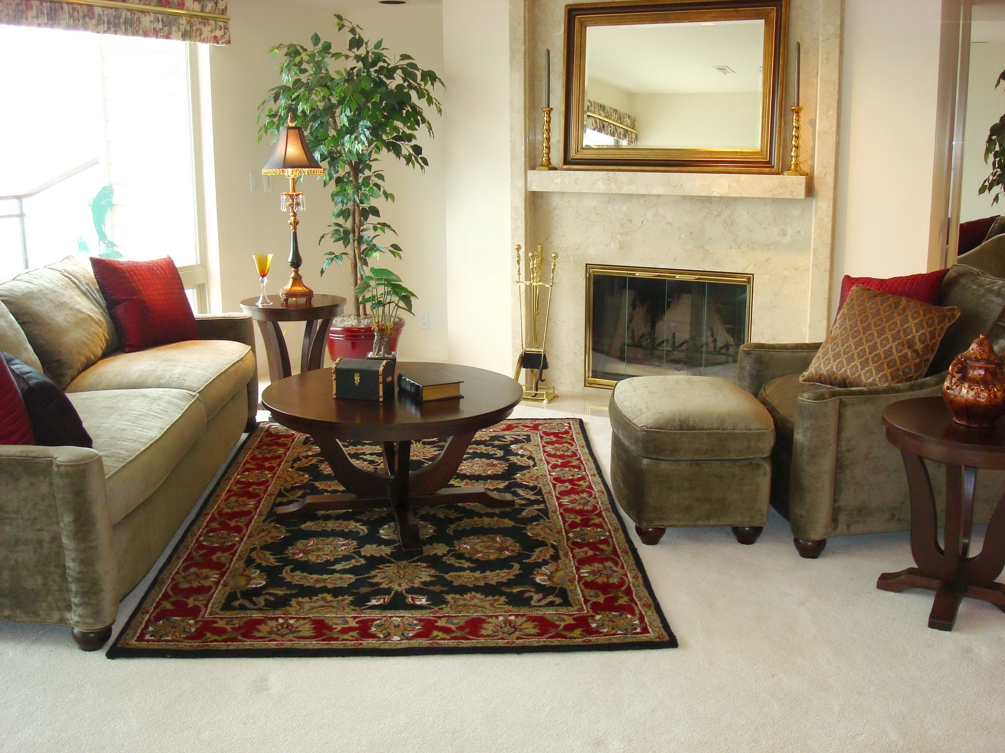 Cozy living room with fireplace