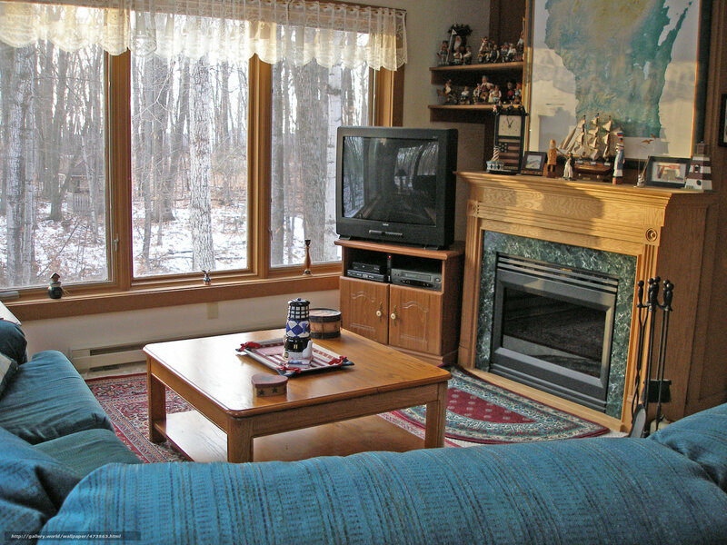 Cozy living room with fireplace