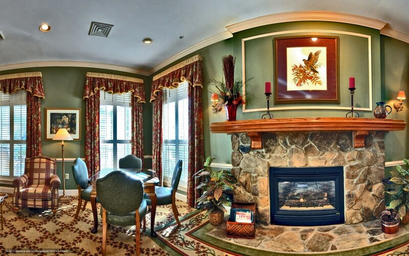 Cozy living room with fireplace