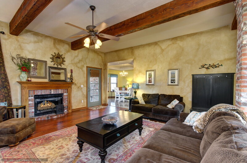 cozy living room with fireplace