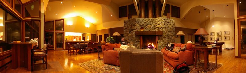 Cozy living room with fireplace