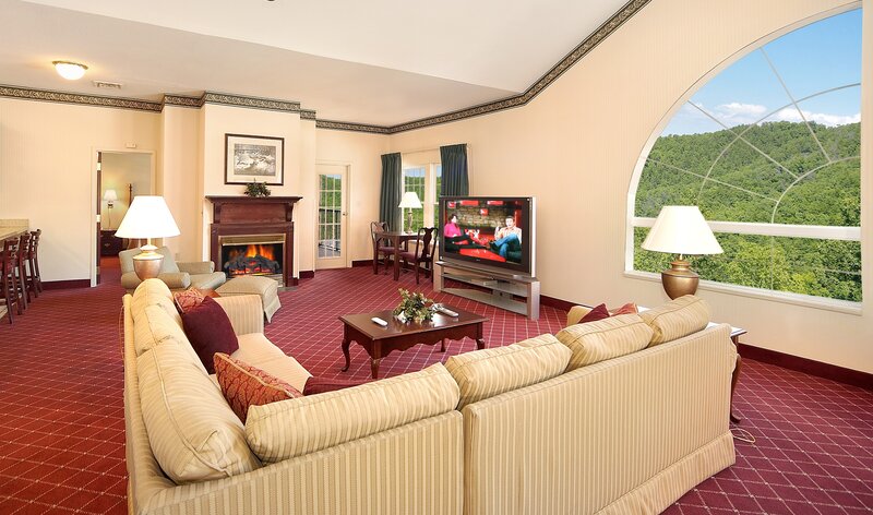Cozy living room with fireplace
