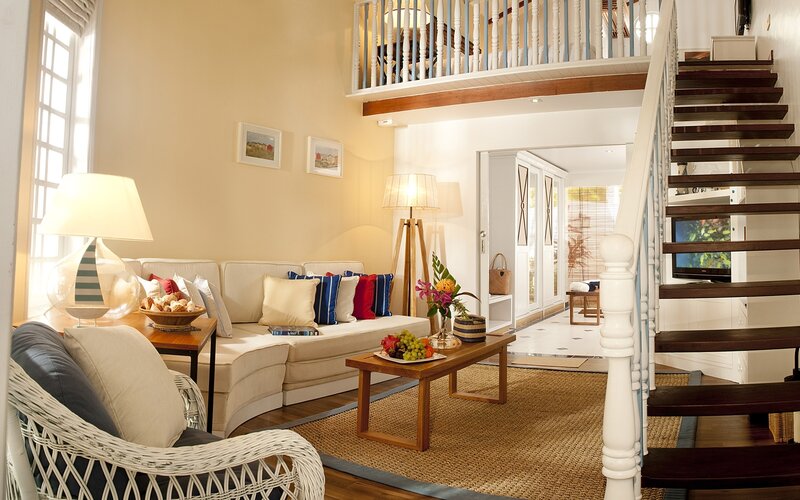 Cozy living room with mezzanine