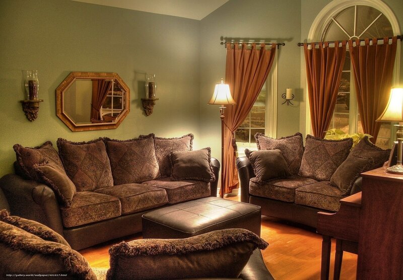 Cozy living room with sofas