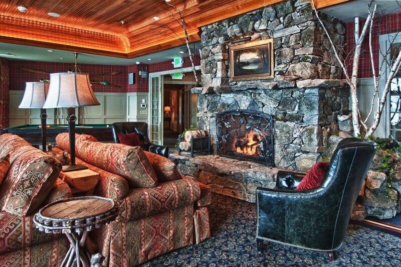 Cozy Lodge Living Room — Red
