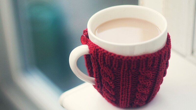 cozy mug with tea