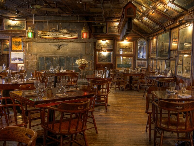 cozy nautical-themed restaurant interior