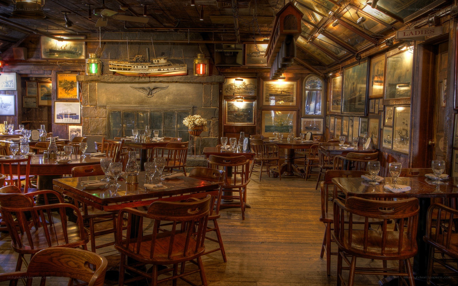 cozy nautical-themed restaurant