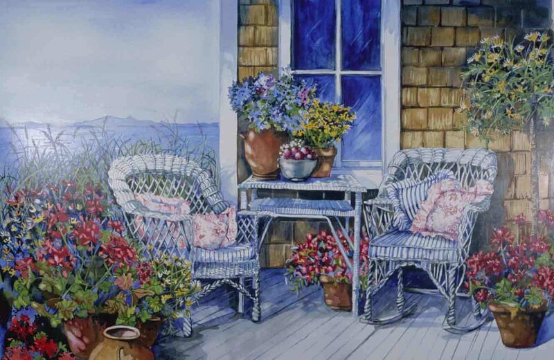 Cozy porch by the sea