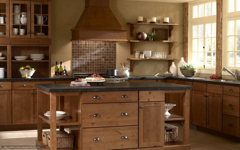cozy rustic kitchen interior