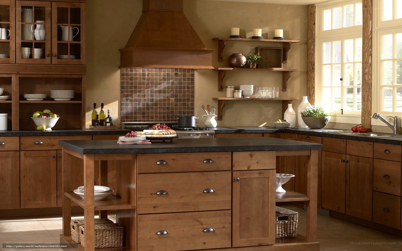 cozy rustic kitchen interior