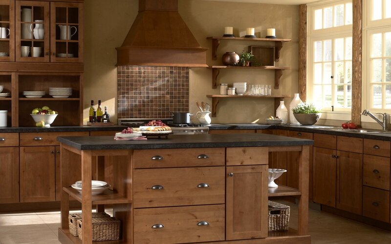 cozy rustic kitchen interior