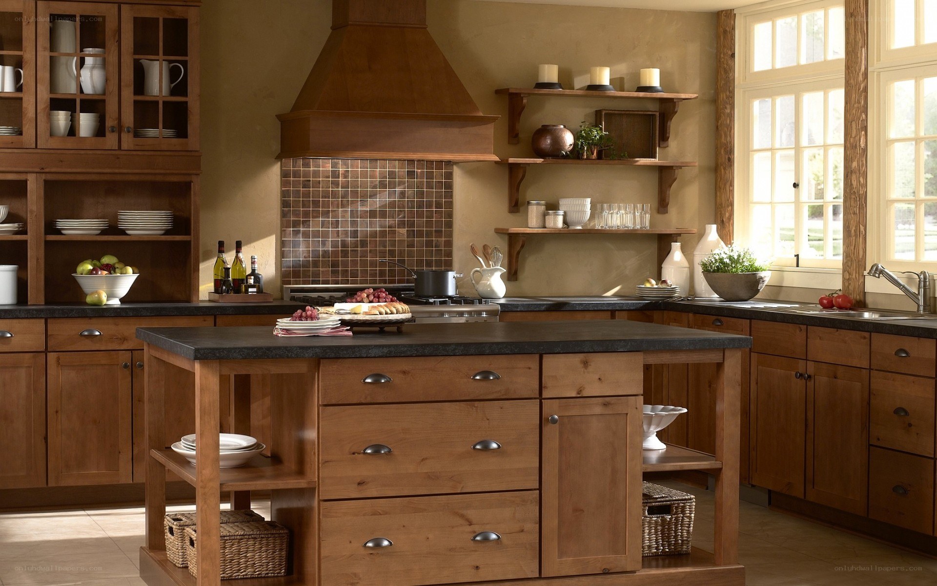 cozy rustic kitchen interior
