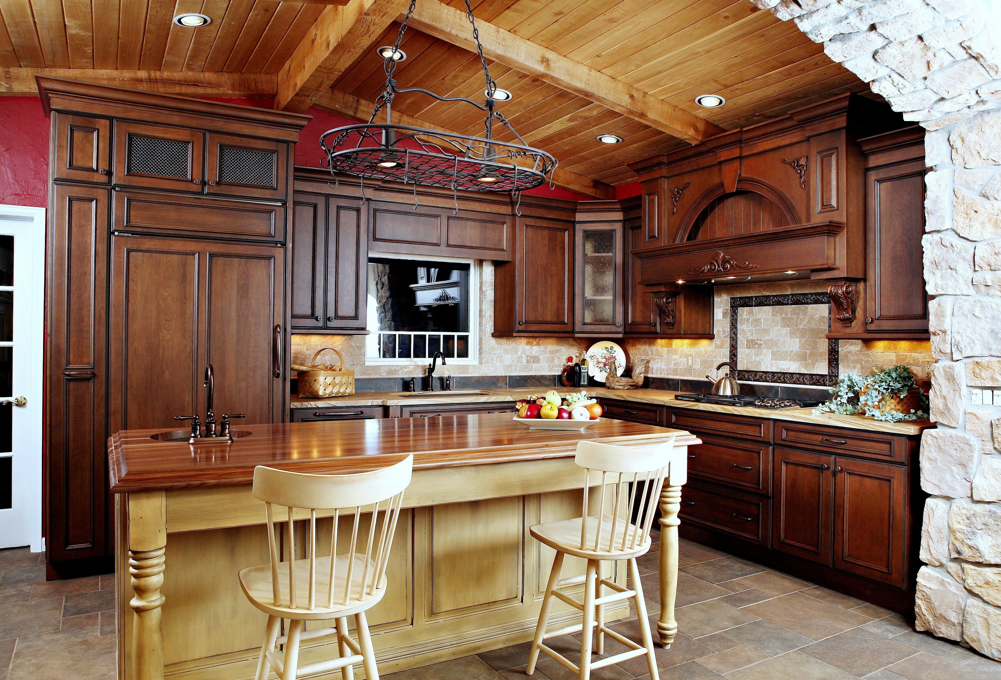 cozy rustic kitchen interior