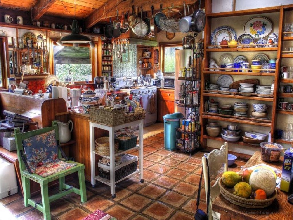 cozy rustic kitchen interior