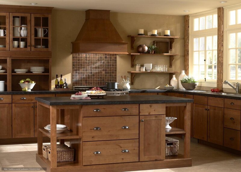cozy rustic kitchen interior