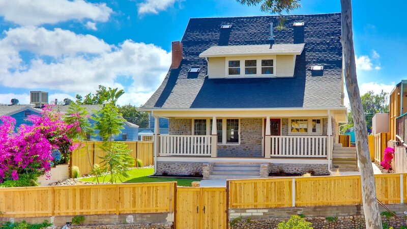 Cozy two-story house with porch