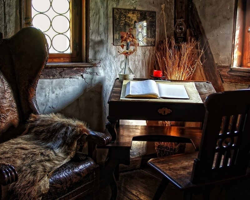 cozy vintage study corner