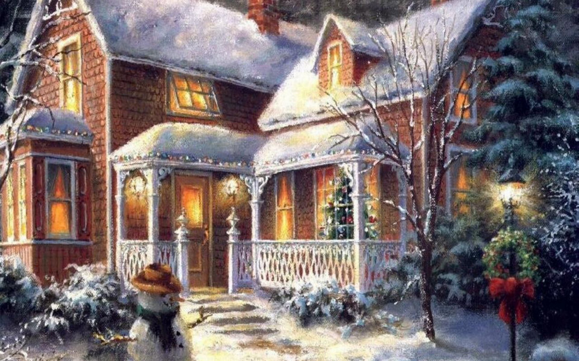 Cozy winter home scene