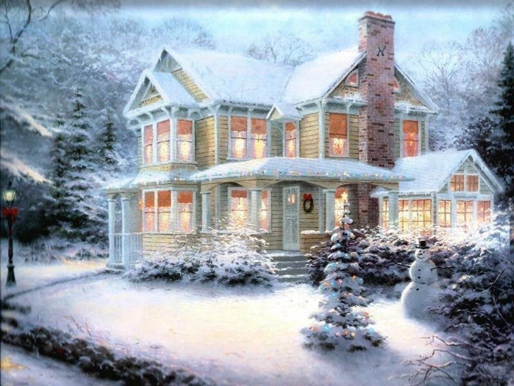 Cozy winter home scene