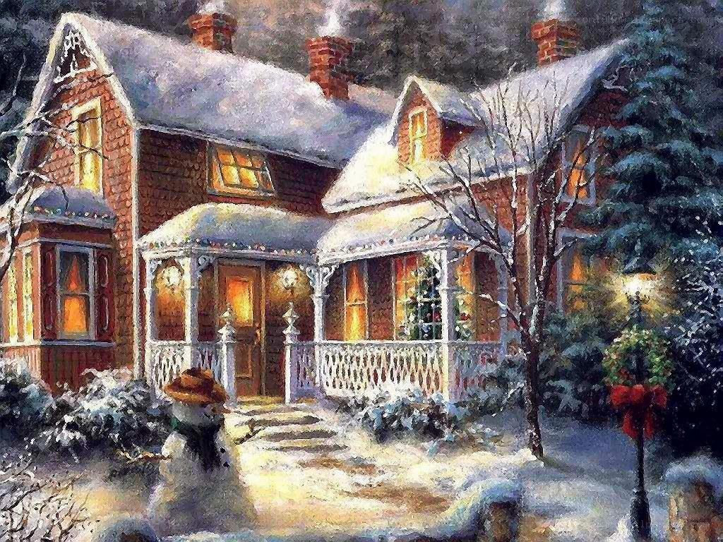 Cozy winter home scene