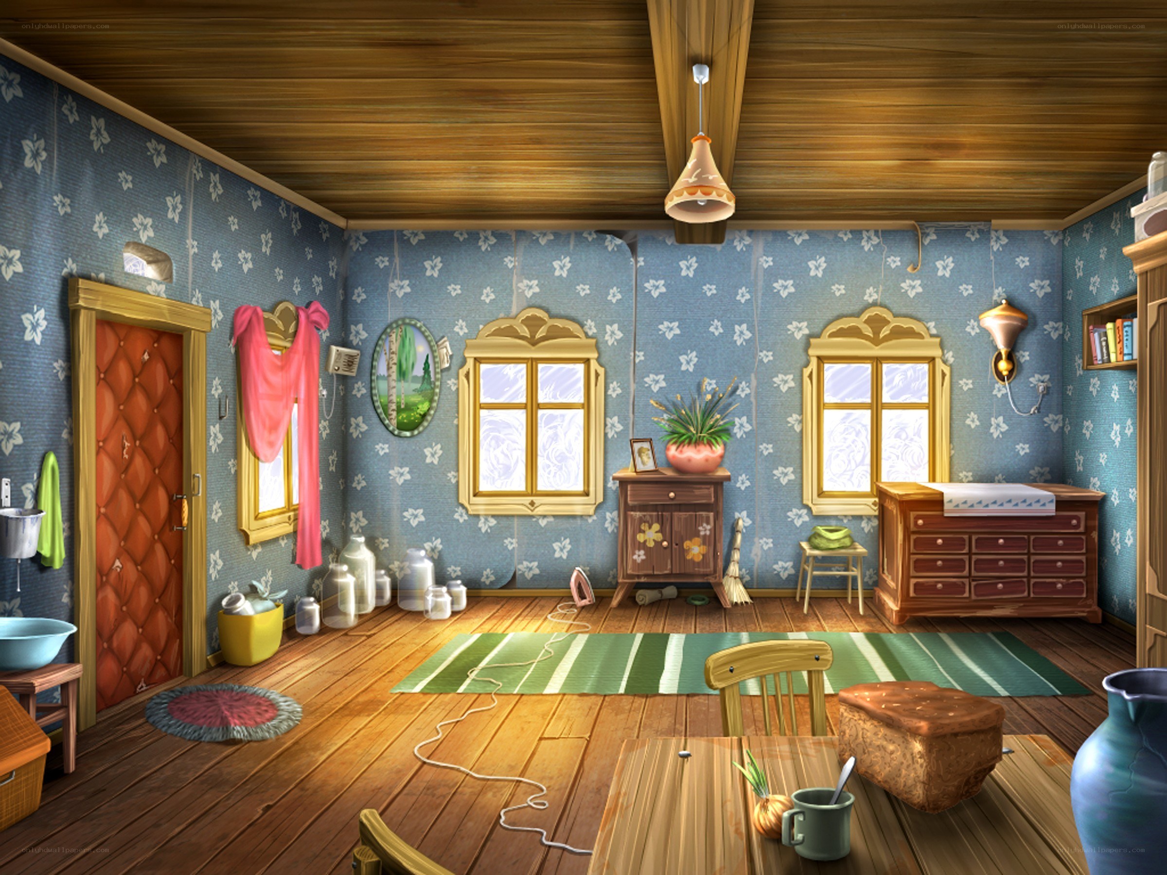 cozy wooden cabin interior