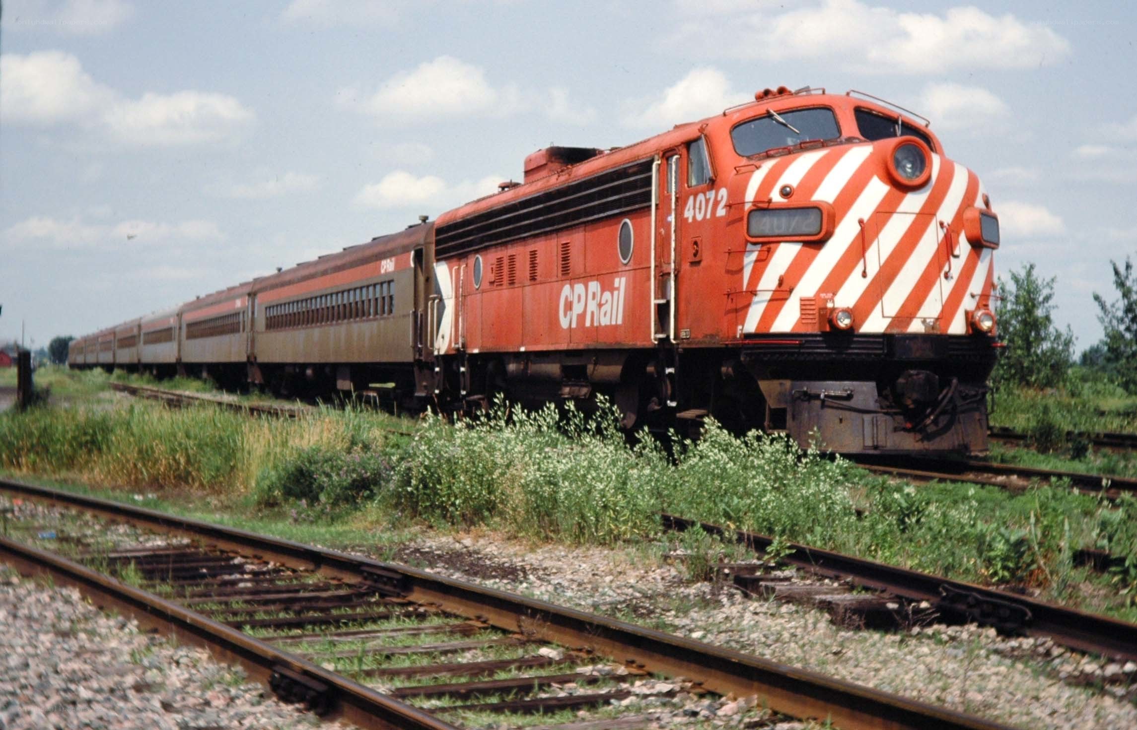 CP Rail train on tracks