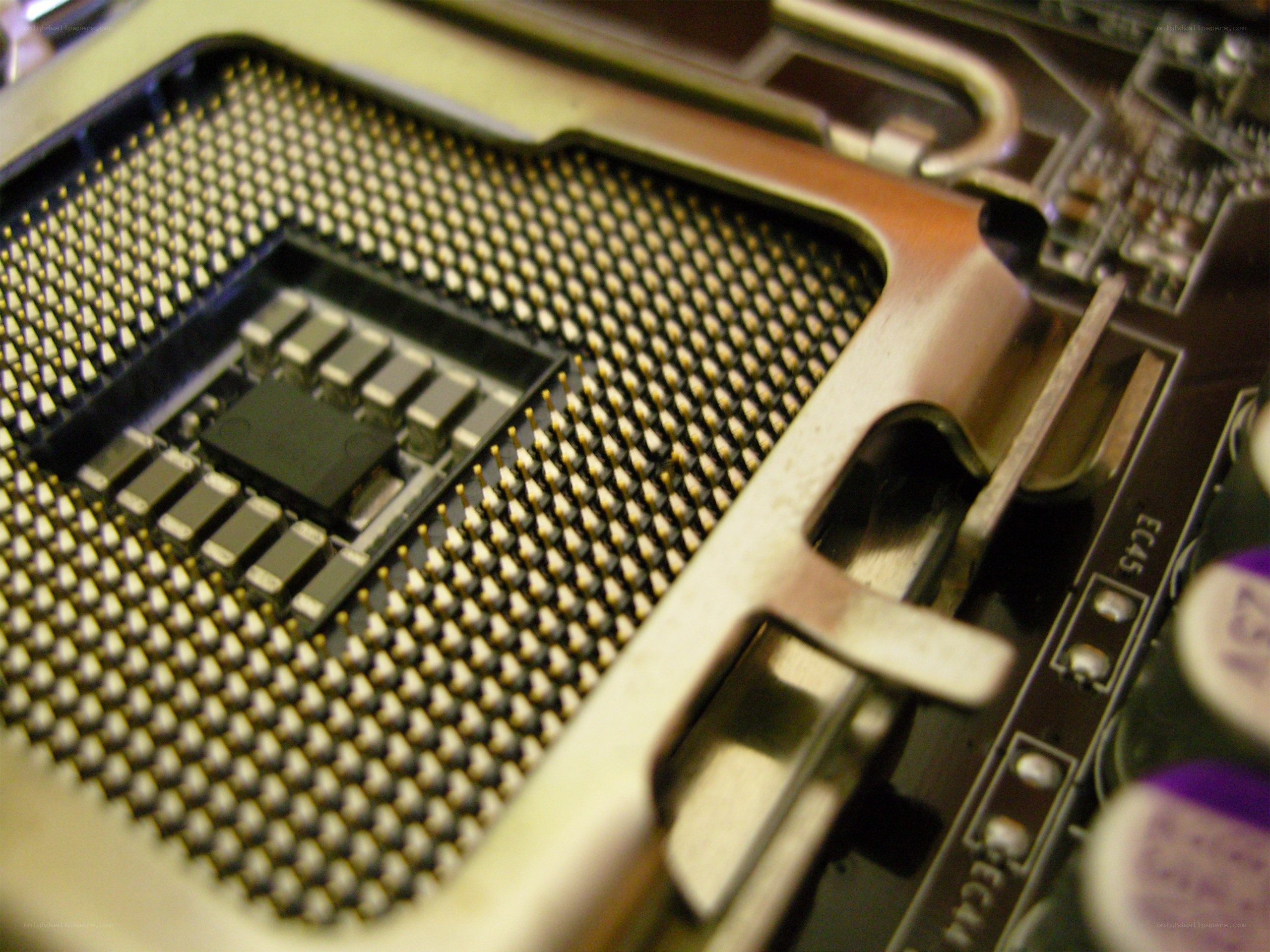 CPU socket on motherboard