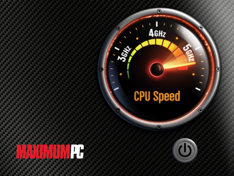 CPU speed gauge on carbon fiber