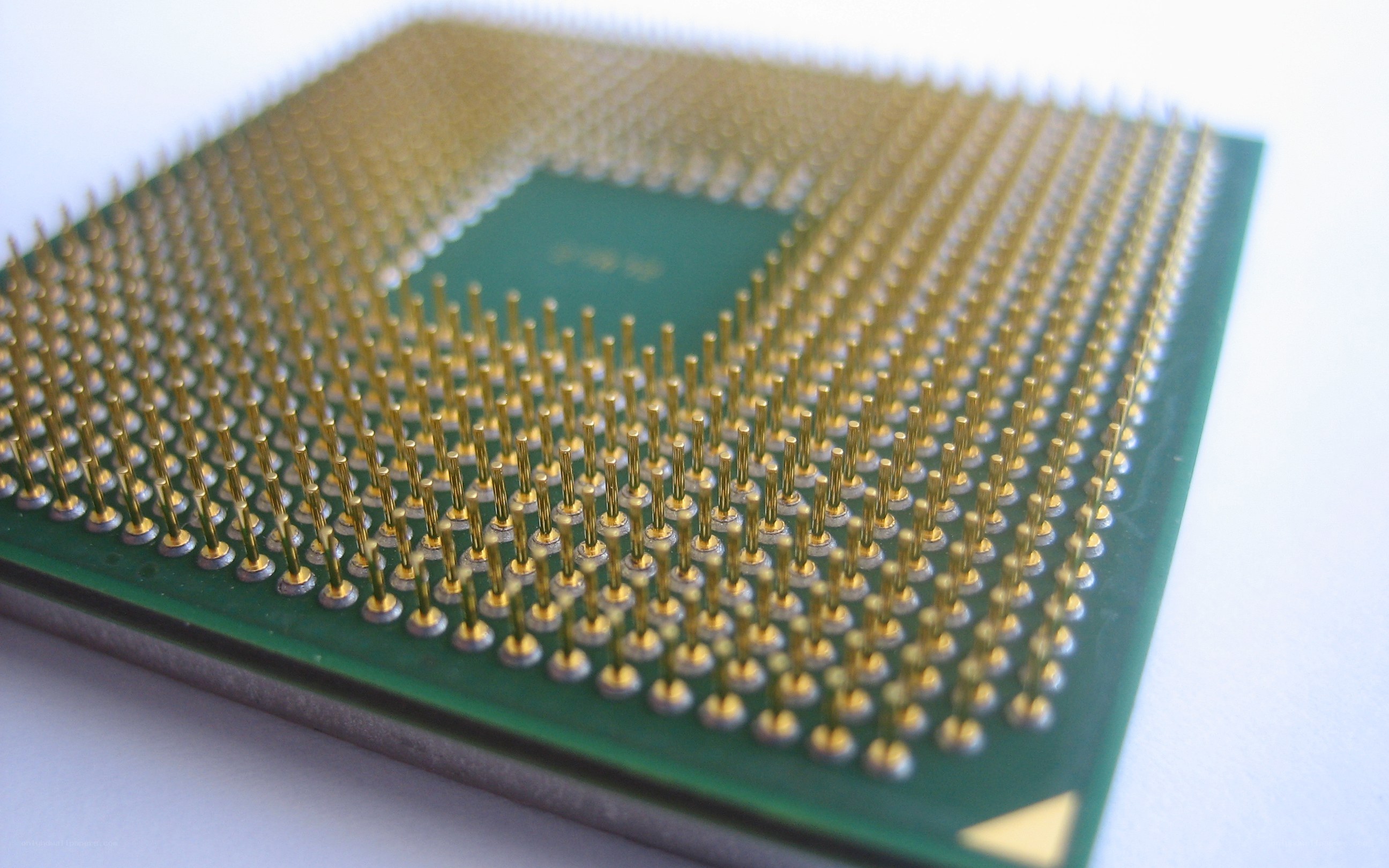 CPU with gold pins