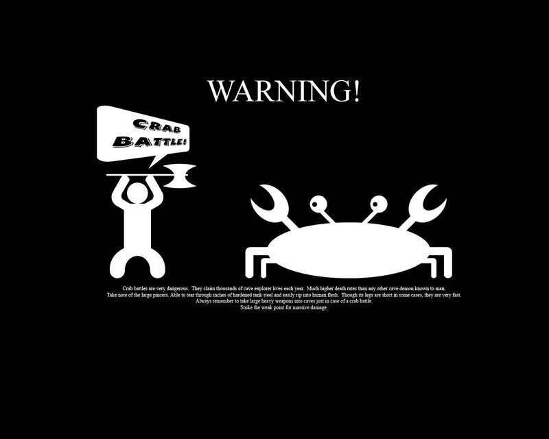 Crab Battle Warning