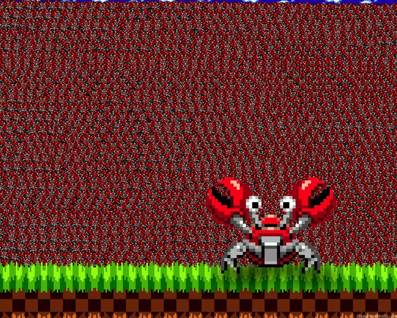 Crab boss in pixel art