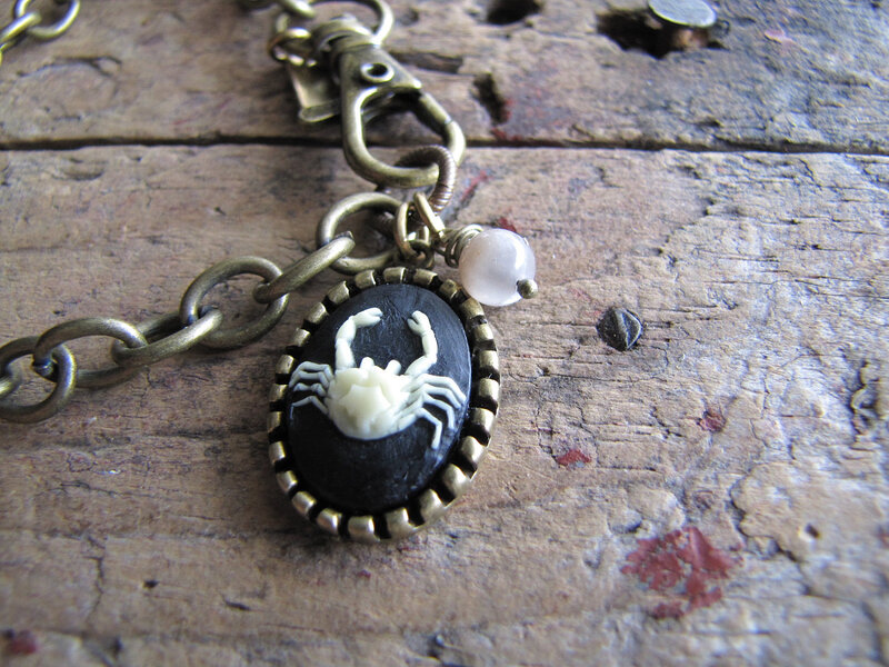 Crab Cameo Pendant