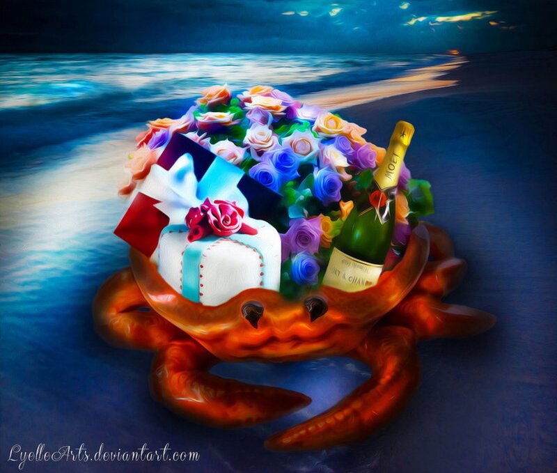 Crab Carrying Gifts