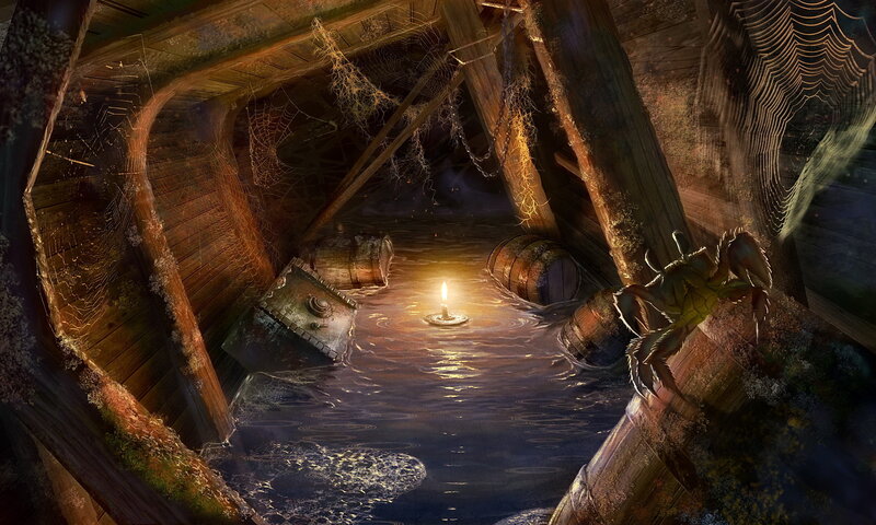 Crab in Flooded Tunnel