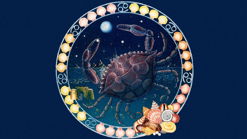 Crab in Zodiac Circle