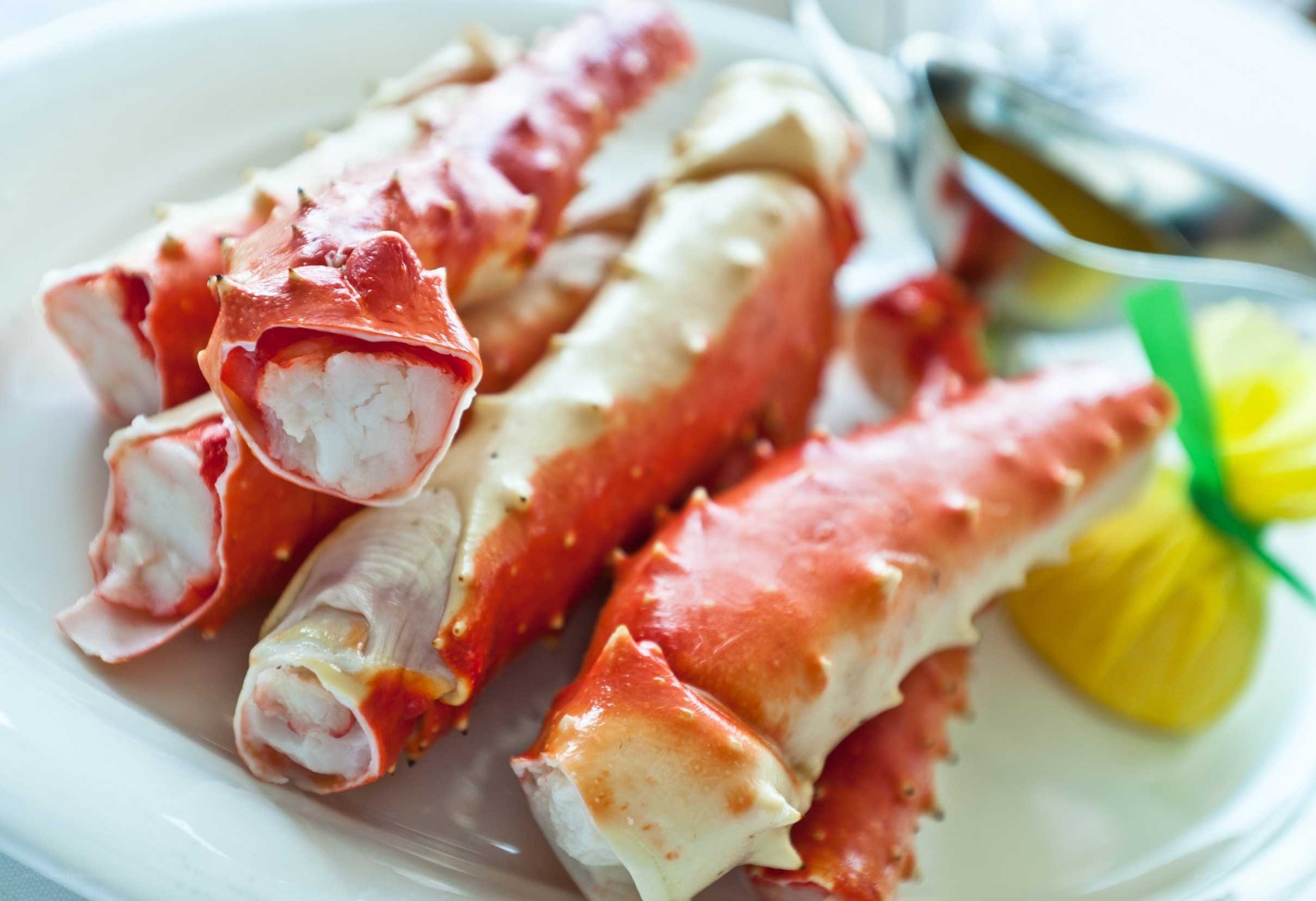 Crab legs on a plate