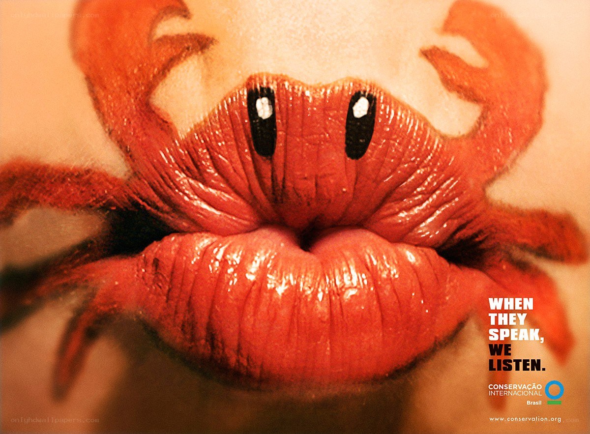 crab lips advertisement