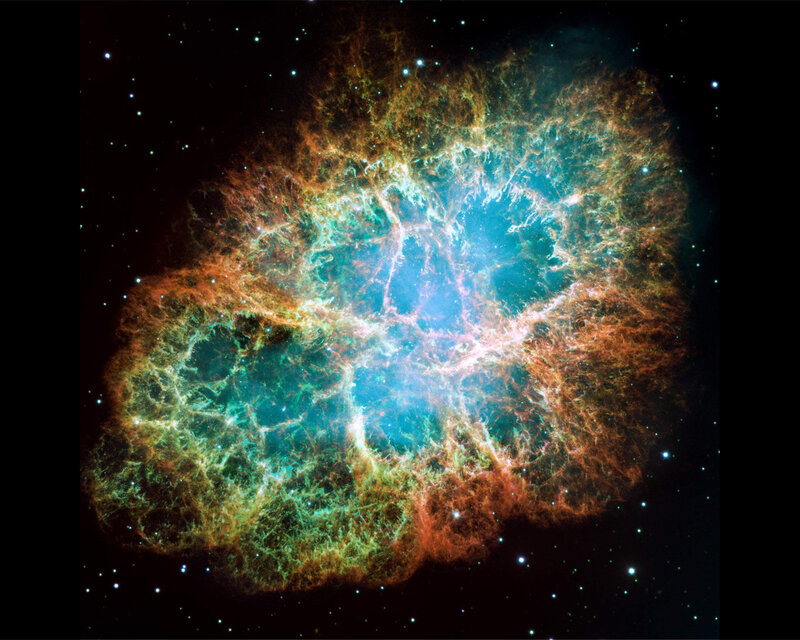 Crab Nebula — Blue, Cosmic, Night, Photograph