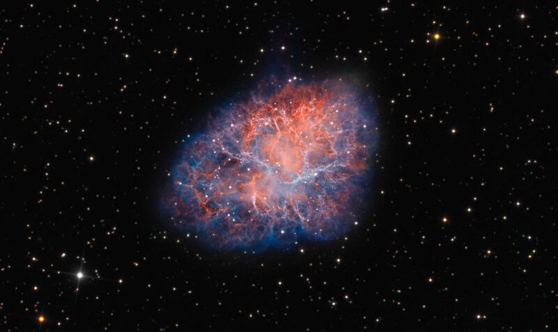 Crab Nebula — Blue, Cosmic, Night