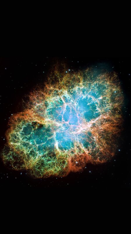 Crab Nebula — Blue, Dramatic, Photograph, Stars, Space