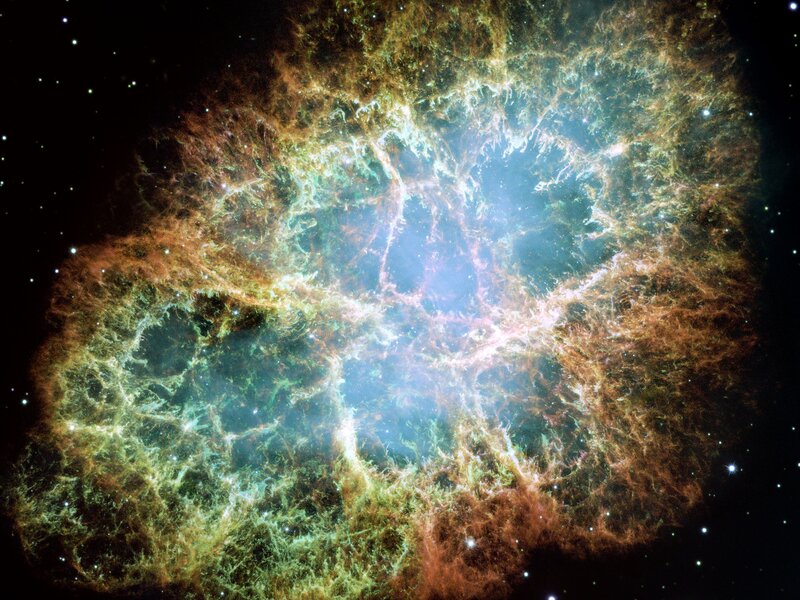 Crab Nebula — Blue, Dramatic, Photograph